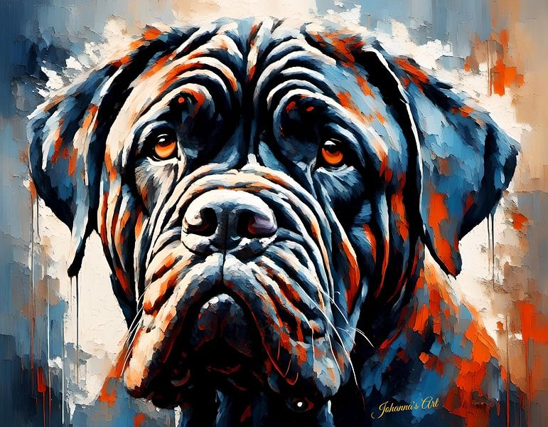 Dog Art - Neapolitan Mastiff by Johannas Art Creations