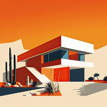 Bauhaus Poster Kunstdruk Ontwerp Architectuur van Niklas Maximilian