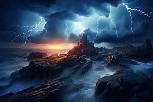 Gewitter über dem Meer
