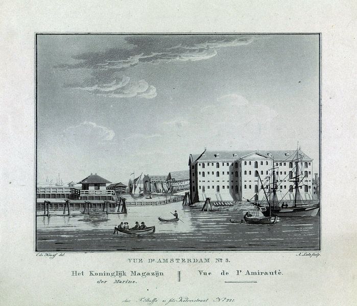 A. Lutz, View of the Lands Zeemagazijn in Amsterdam, 1825 by Atelier Liesjes