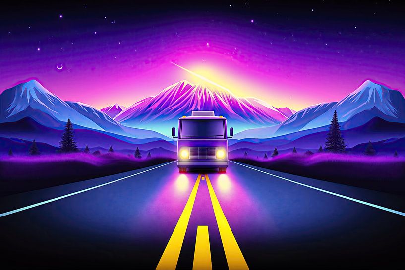 Nächtliche Straße von Frank Heinz