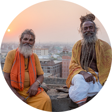 Sadhus, hindoeïstische heilige mannen in Jairpur van Teun Janssen