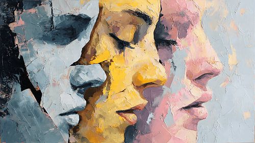 Het gefragmenteerde zelf: een abstract portret van emotionele conflicten