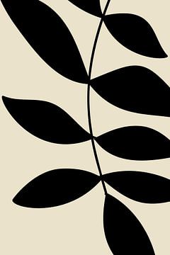 Basic Botanical Black Leaves no. 1 by Dina Dankers