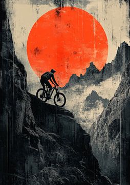 Defying Gravity: Mountain Biker's Leap of Courage by Jaudat Efendi