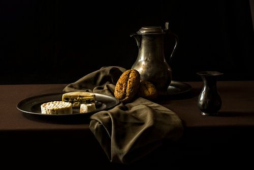 stilleven halverweg het ontbijt