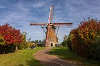 Moulin dans un paysage d'automne par Bram van Broekhoven Aperçu