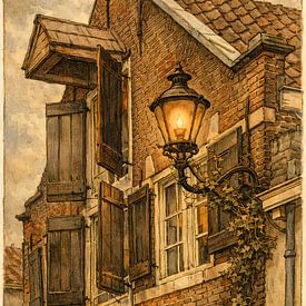 Mauerhäuser historisches Amersfoort letztes Jahrhundert 04 von Watze D. de Haan