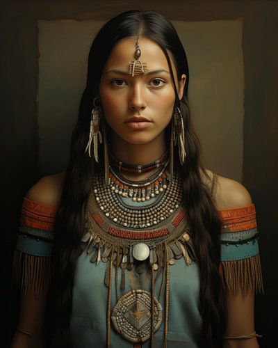 Modern digital art portret "Native"