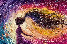 Digitale abstrakte malerische Porträt fiktive Frau von Egon Zitter