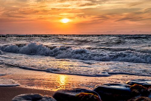 Zonsondergang aan de Baltische Zee