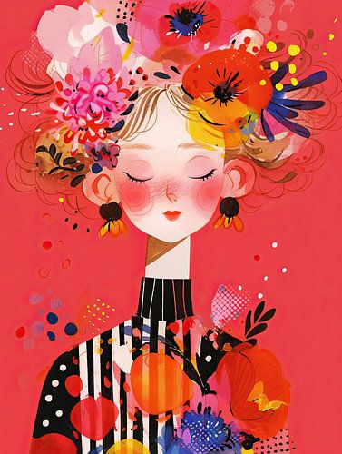 Vrouwen Schilderij | Dreamy Bloom