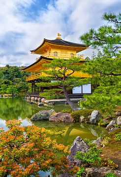 Golden Pavilion - Kinkaku Ji - in Kyoto , Japan by Chihong