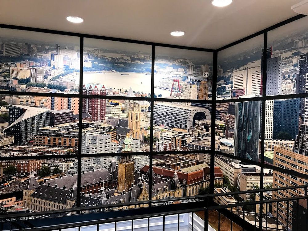 Die Skyline von Rotterdam mit verschiedenen Hotspots von MS Fotografie | Marc van der Stelt