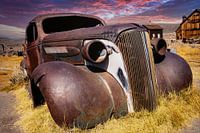 Oude auto in spookstad Bodie