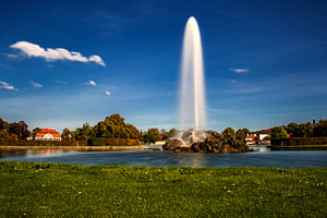Schloßgarten Nymphenburg : Springbrunnen vorm Schloß