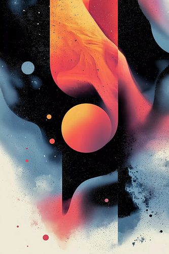 Levendige kleuren lopen naadloos over in een abstract ontwerp