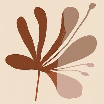 Abstracte bloem. Boho Retro Abstract. van Dina Dankers