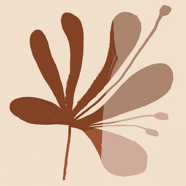 Fleur abstraite. Boho Retro Abstrait. par Dina Dankers