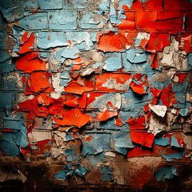 Een uitbarsting van kleur in verval van Klaus Tesching - Art-AI