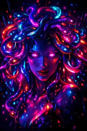 Neon Medusa of the Glowing Shadows by ButterflyPix