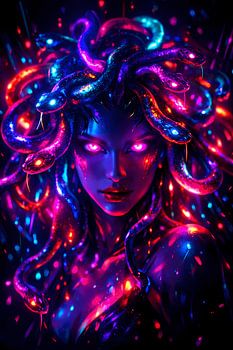 Neon‑Medusa der Glühenden Schatten