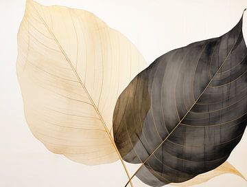 Japandi, Bladeren aardse tinten van Caroline Guerain