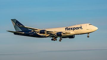 Flexport Boeing 747-400 Frachtflugzeug.
