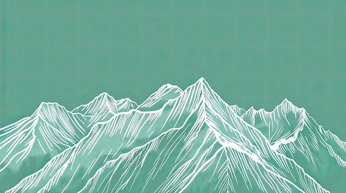 Minimalistische Bergkunst voor Moderne Home Decoratie