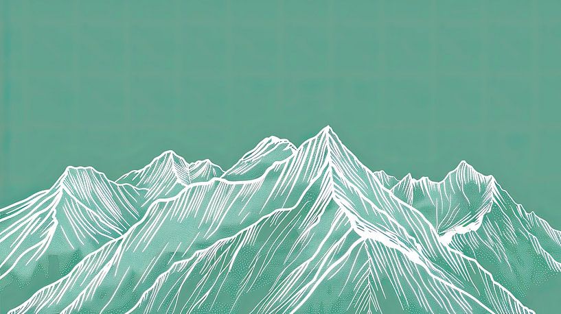 Minimalist Mountain Art for Modern Home Decoration by Vlindertuin-Art