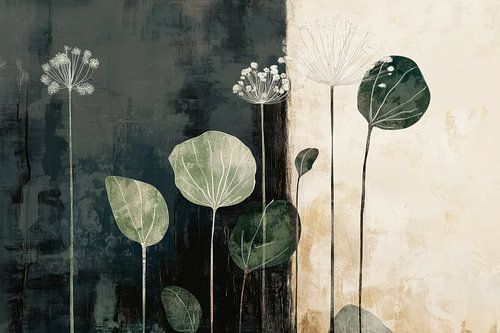 Botanisch abstract in Japandi stijl