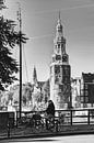 Binnenstad van Amsterdam Nederland Zwart-Wit van Hendrik-Jan Kornelis thumbnail