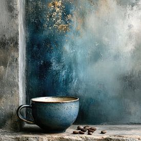 Nature morte au café noir - Nature morte moderne dans les tons de terre sur Jorali Beaux-Arts