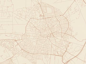 Kaart van Hilversum in Terracotta van Map Art Studio