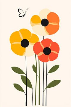 Blühende Blumen von Poster Art Shop