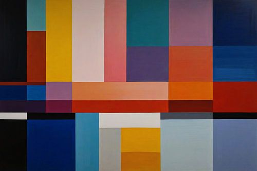 Abstracte Geometrie in Primaire Kleuren