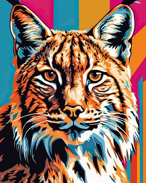 Euraziatische lynx in pop-artstijl 2 van SOTA ArtSign