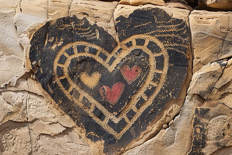 Minimalist Heart in Rock by Art & Soul Creations