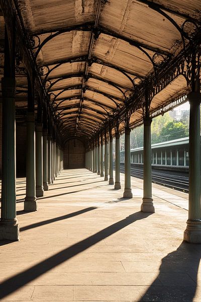 Classic station platform with shadows by Imperial Art House