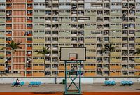 Colourful basketball court Hong Kong