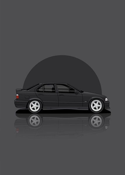Art Car 1997 BMW M3 E36 black by D.Crativeart