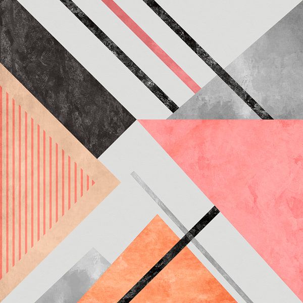 Geometrisches Muster mit Dreiecken 3 von Angel Estevez