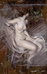 Giovanni Boldini - Akt einer jungen sitzenden Frau (1931)