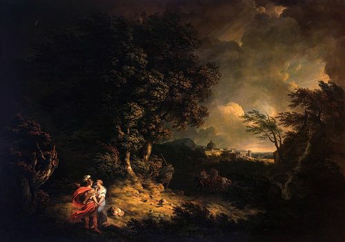 Landschap met Dido en Aeneas, Thomas Jones