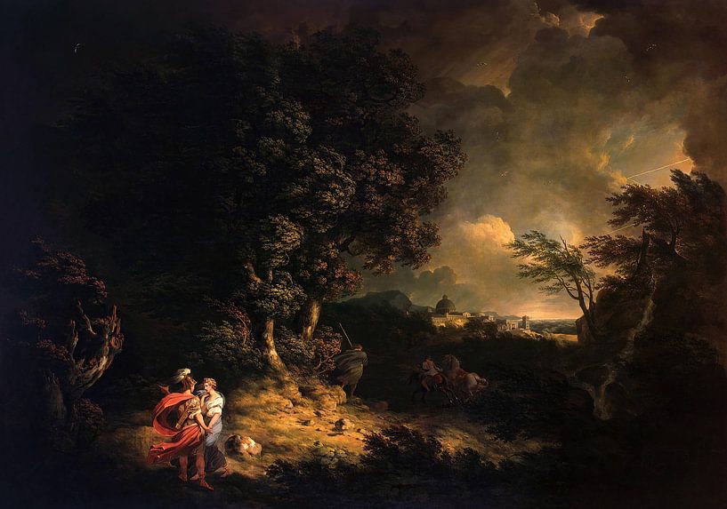 Landscape with Dido and Aeneas, Thomas Jones by Meesterlijcke Meesters