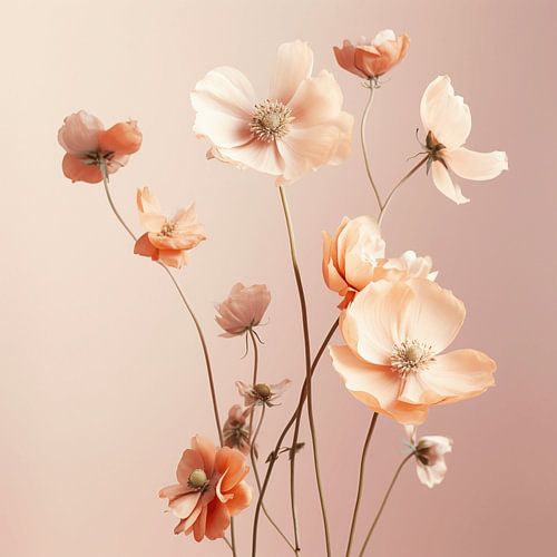 Enchanting Floral Palette in Peach Fuzz