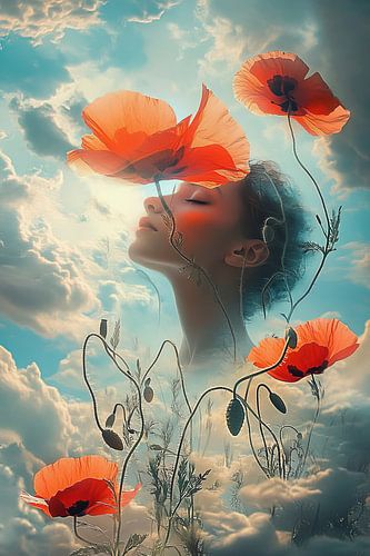 klaproos fantasie waterverf