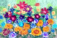 Colorful garden 2 by Malia Caspari thumbnail