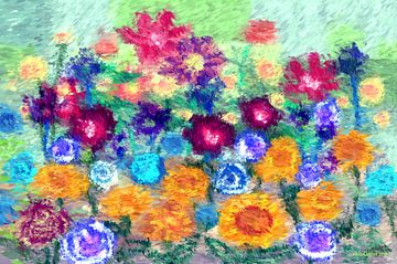 Colorful garden 2 by Malia Caspari