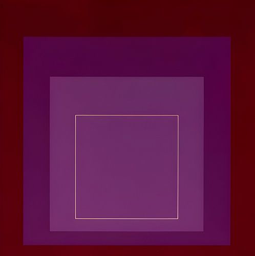 Josef Albers - Hommage au carré, rouge, violet, haute résolution